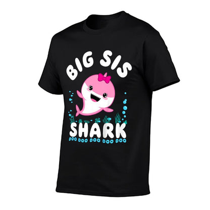 Big Sis Shark Big Sister Kawaii Comfortable T-Shirt
