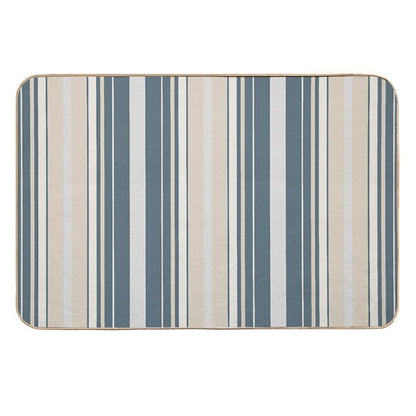Nice & Neutral Slimming Effect Vertical Balanced Stripes  Long-Lasting Bath Mat