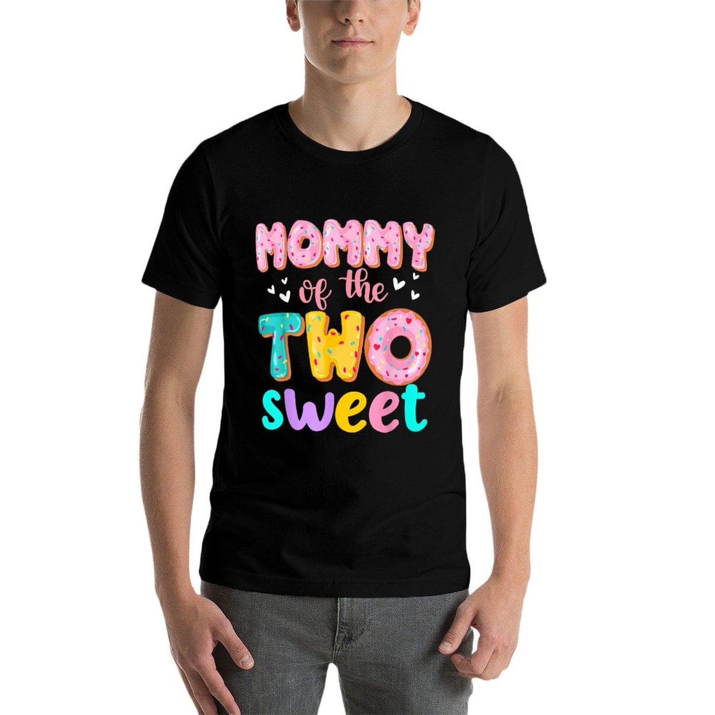 Mommy Of The Two Sweet Donut Birthday Family Theme Girl  Classic T-Shirt