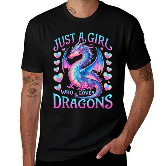 Just A Girl Who Loves Dragons Cute Dragon  Breathable T-Shirt