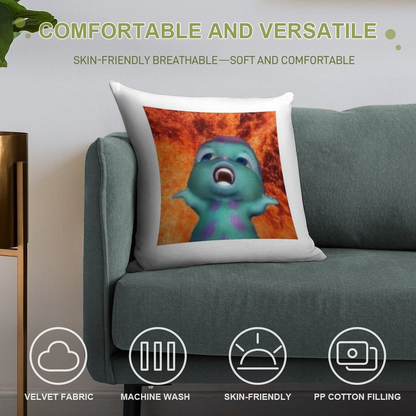 Chaotic Bibble Soft Multiple Sizes Throw Pillow