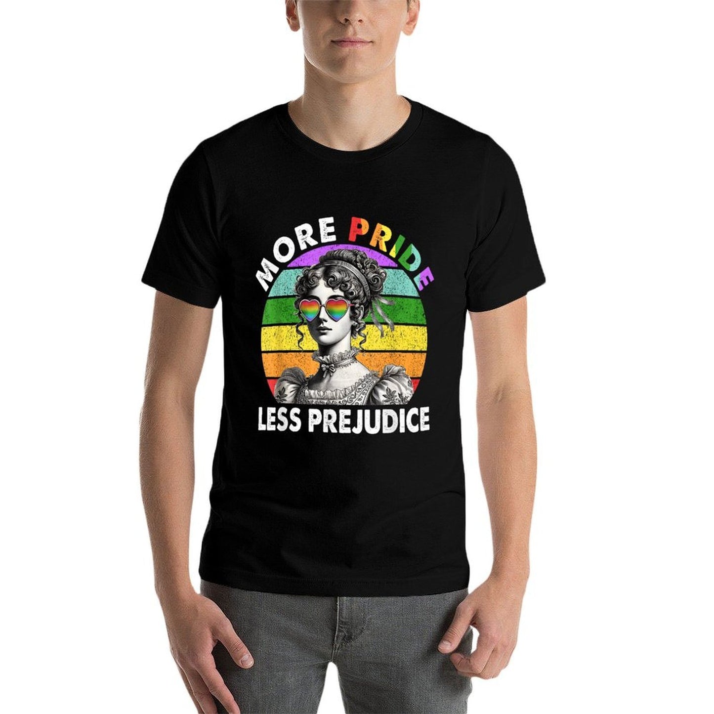 More Pride Less Prejudice Pride Month LGBTQ Gay Lesbian  Durable T-Shirt
