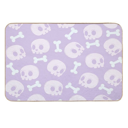 Bones An Skull  Fade-Resistant Bath Mat