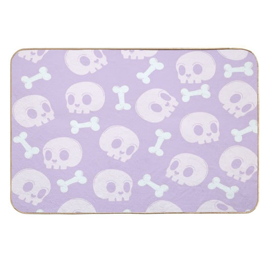 Bones An Skull  Fade-Resistant Bath Mat