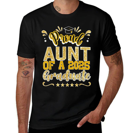Proud Aunt of A 2025 Graduate Class Senior Graduation Aunt  Soft T-Shirt