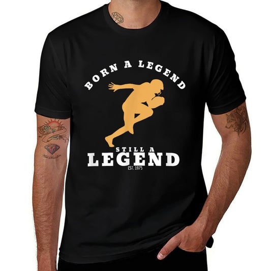 50th Birthday Gift For Men - Football Born Legend 1975  High-quality Stitching T-Shirt
