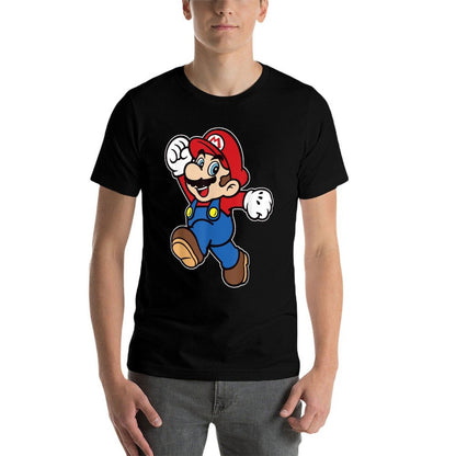 Super Mario Classic Jump Portrait  Summer-ready Fabric T-Shirt