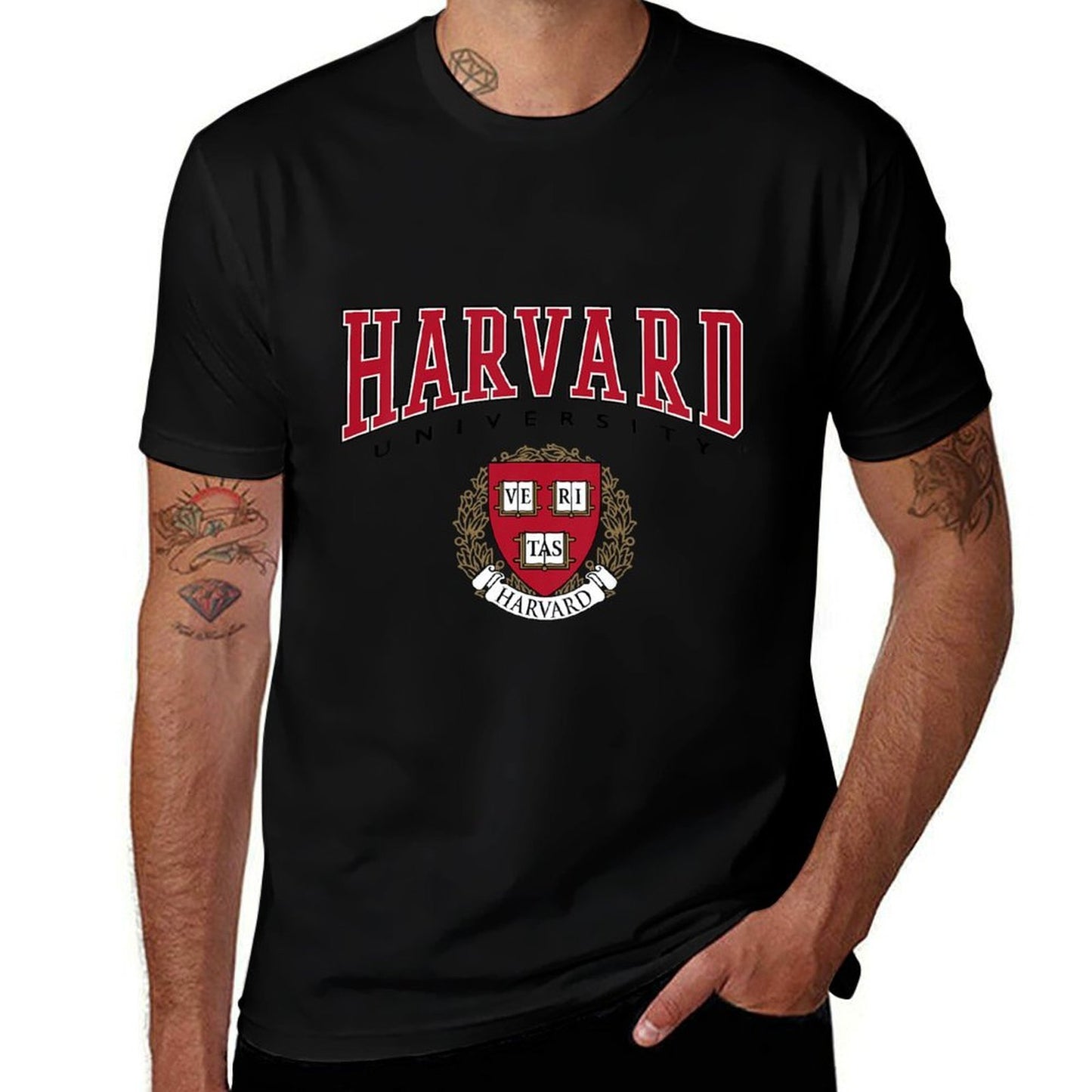 Kids Harvard University Veritas Red Crest Kids  Trendy Pattern T-Shirt