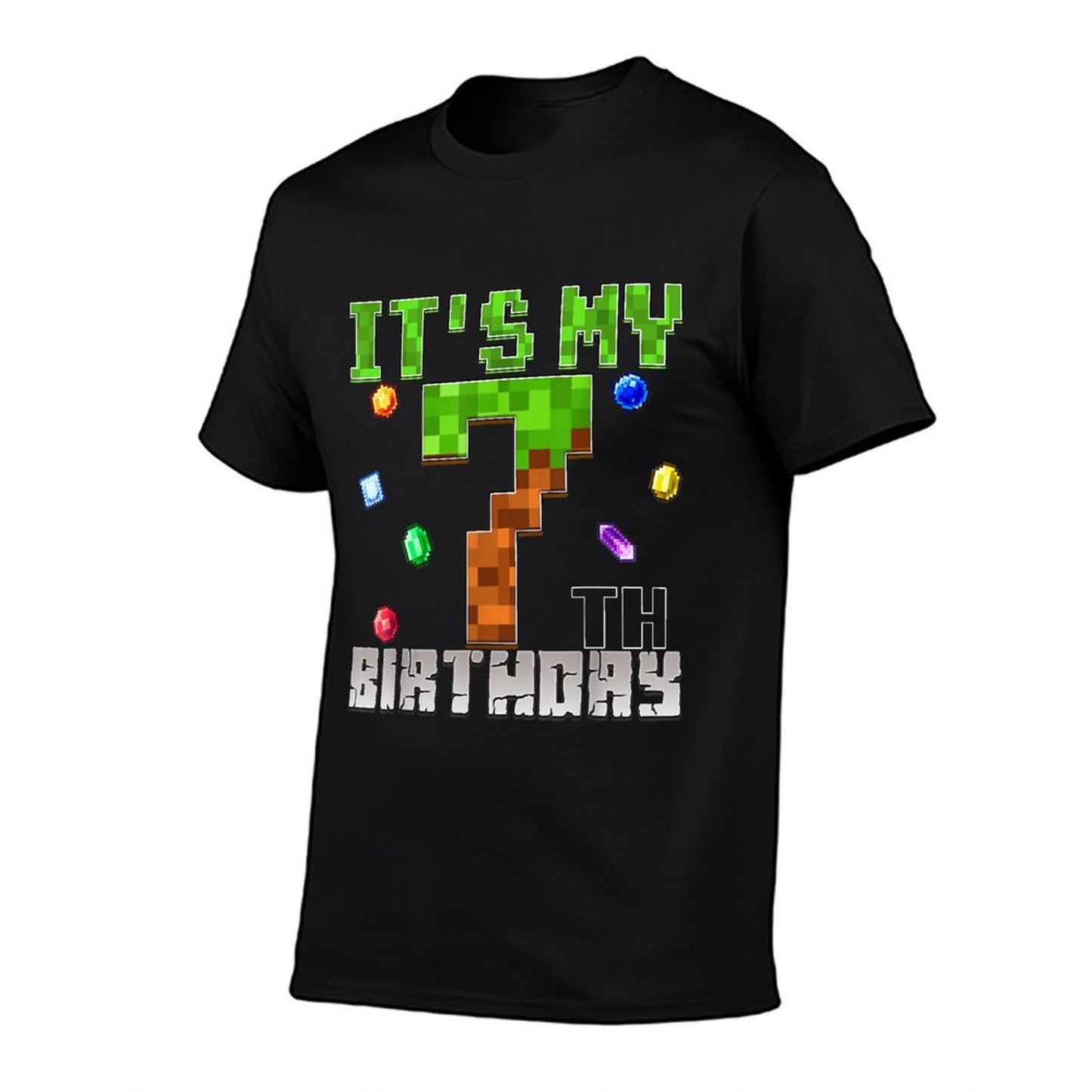 Birthday Boy It's My 7th Birthday Video Game Pixel  Relaxed-fit T-Shirt