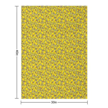 Yellow Classic Rubber Duck Versatility Throw Blanket