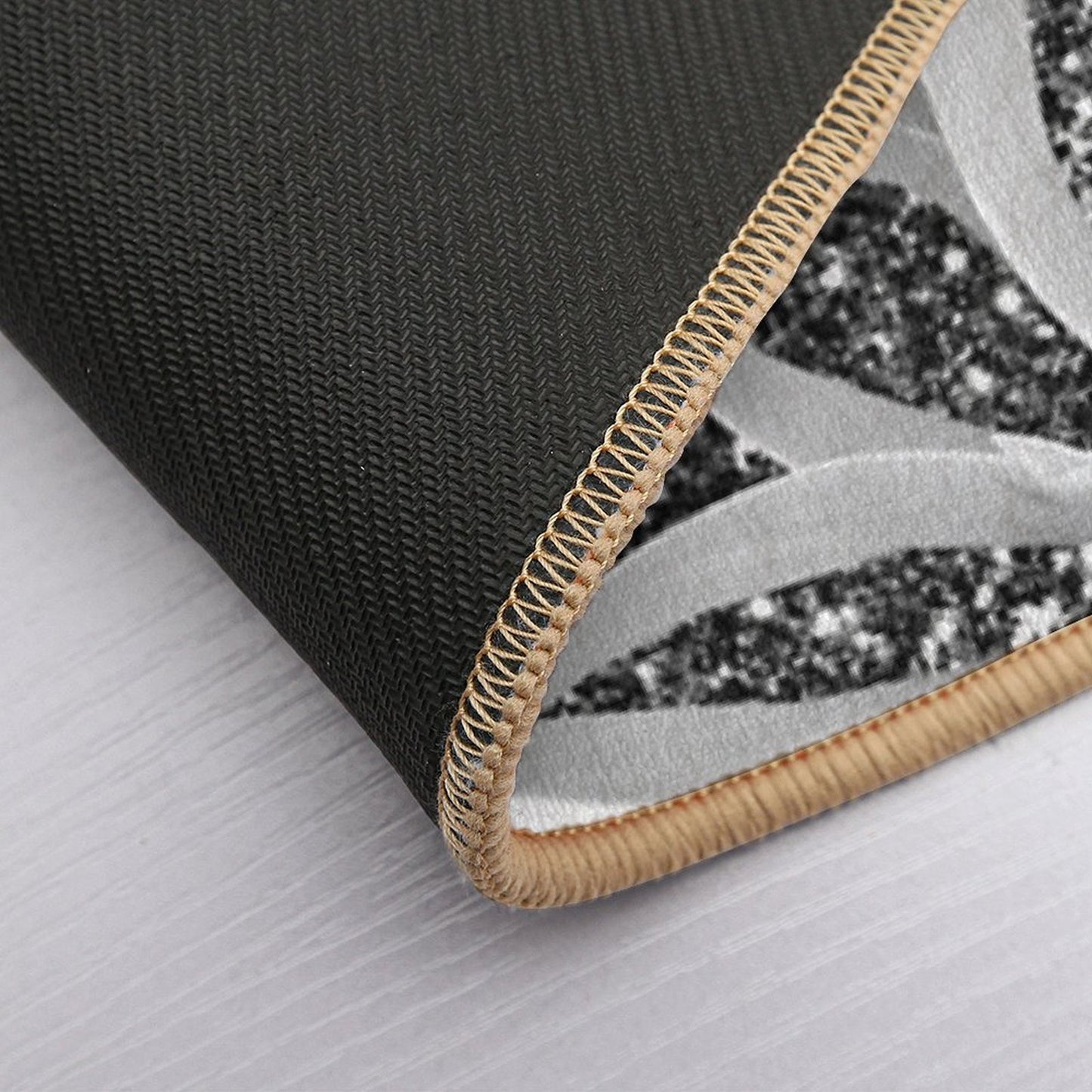 Gray Agave with Black Silver Glam #1 (Photo of Glitter Only - Not Reflective)  Slip-Resistant Bath Mat