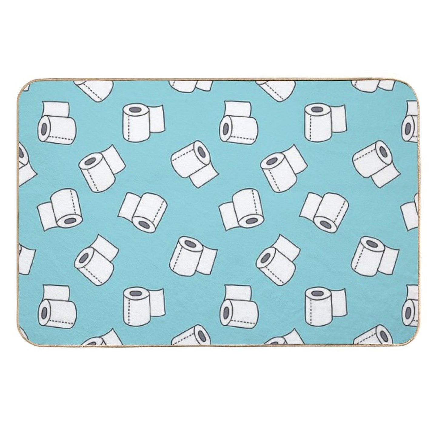 Doodle Pattern. Toilet Paper  Rapid-Drying Bath Mat