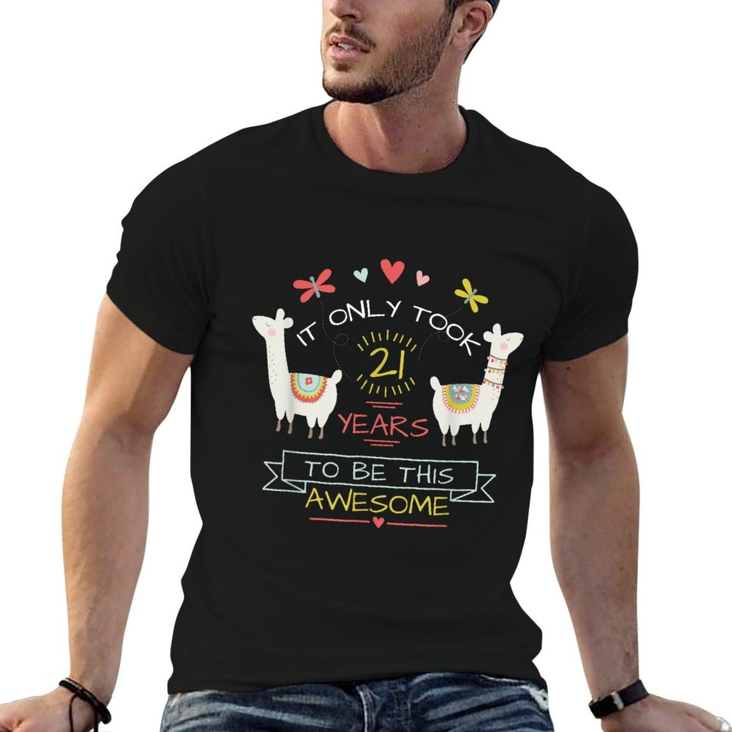 Llama 21st Birthday Awesome for Women  Breathable T-Shirt