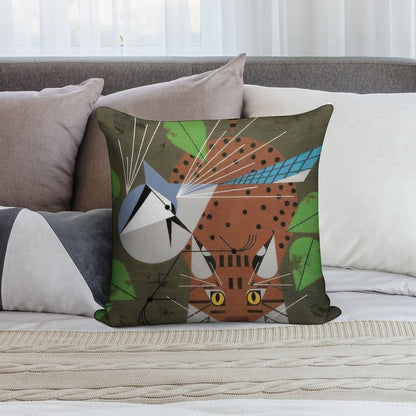Charley Harper Style Soft Skin-Friendly Throw Pillow