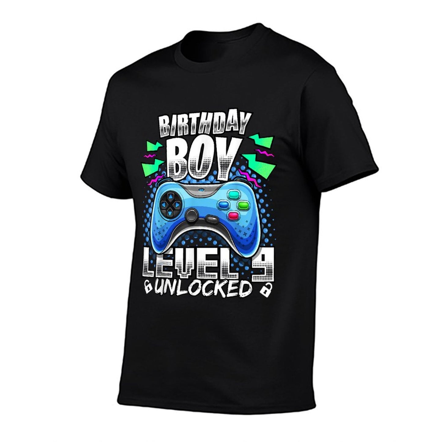 Level 9 Unlocked Video Game 9th Birthday Gamer Gift Boys  Breathable T-Shirt