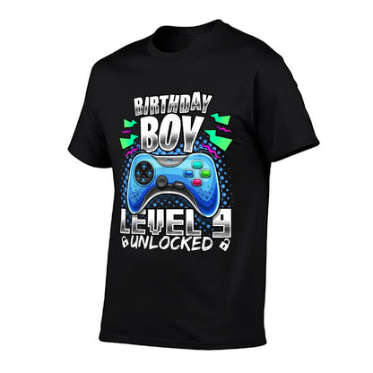 Level 9 Unlocked Video Game 9th Birthday Gamer Gift Boys  Breathable T-Shirt