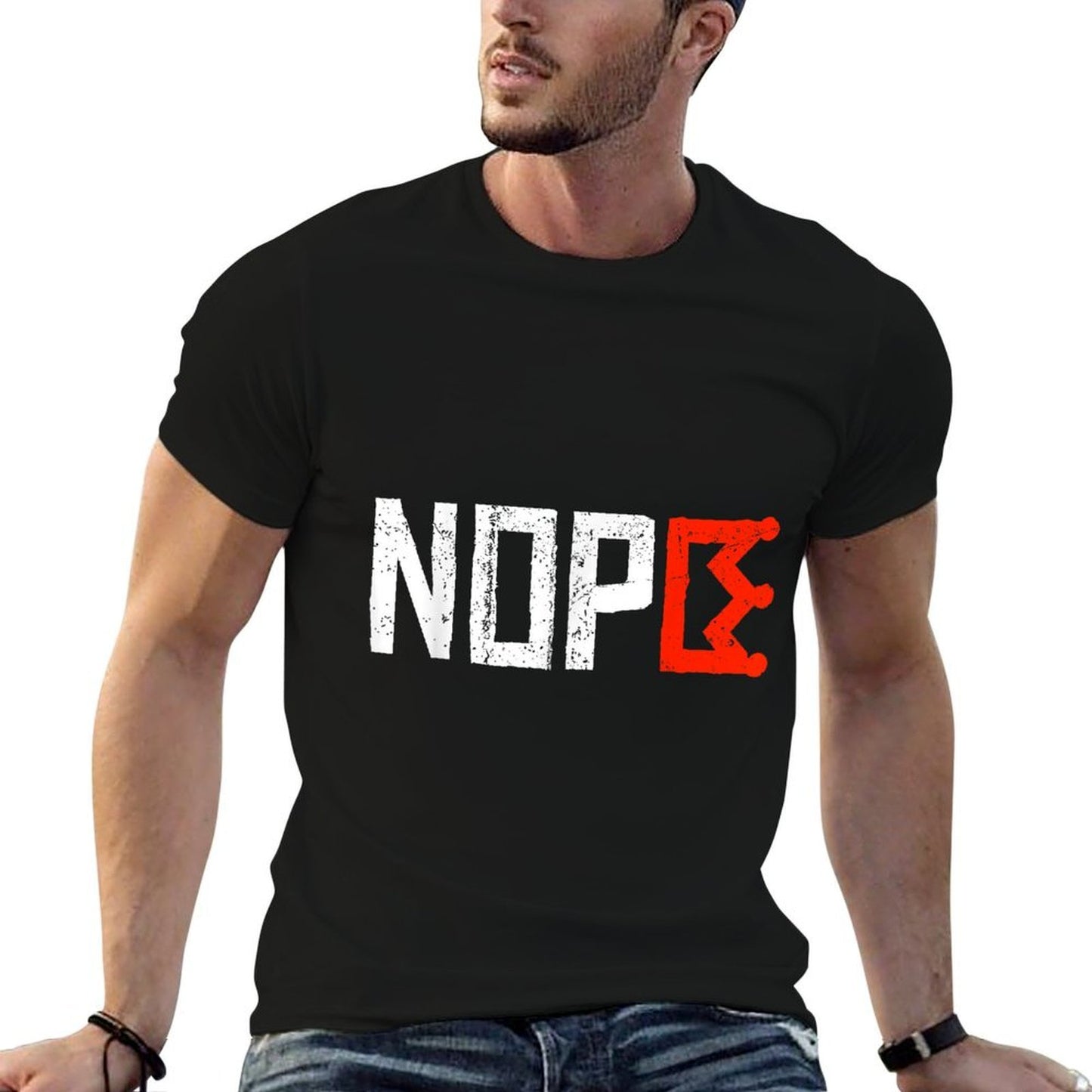 No Kings Nope Protest Sign Horizontal  Summer-ready Fabric T-Shirt