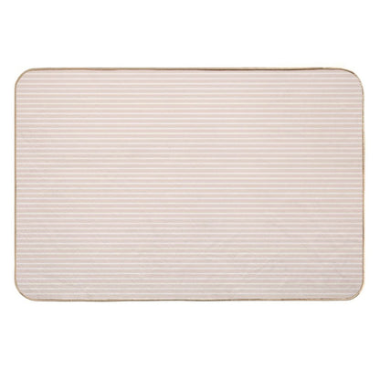 Thick Stripes - Almond  Toxin-Free Bath Mat