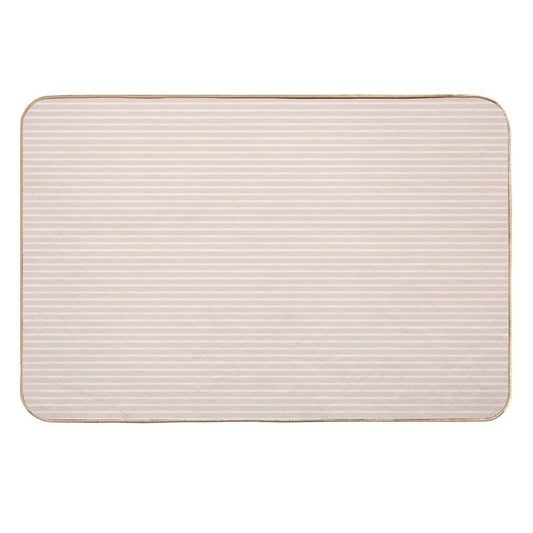 Thick Stripes - Almond  Toxin-Free Bath Mat
