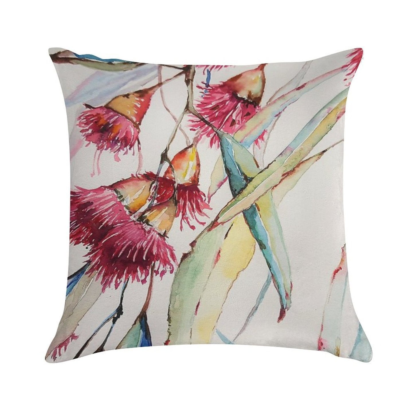 Gum Tree Watercolour Soft Ultra-Soft Texture Throw Pillow
