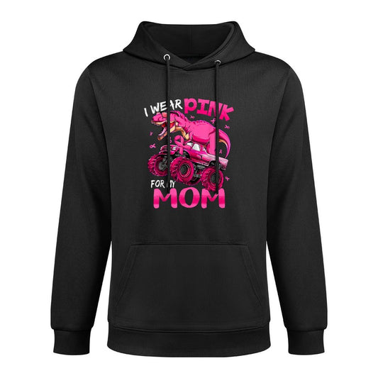 I Wear Pink For My Mom Breast Cancer Awareness Dinosaur Kids Customizable Surface Hoodie