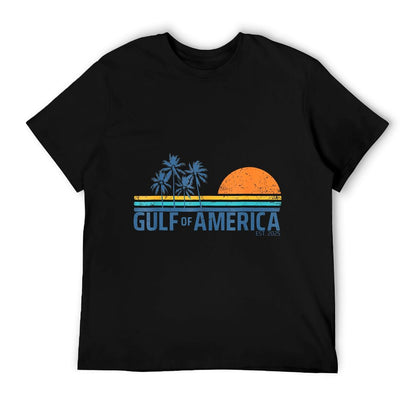 Retro Gulf Of Usa America 2025 American Flag Gulf Of Mexico Versatile T-Shirt