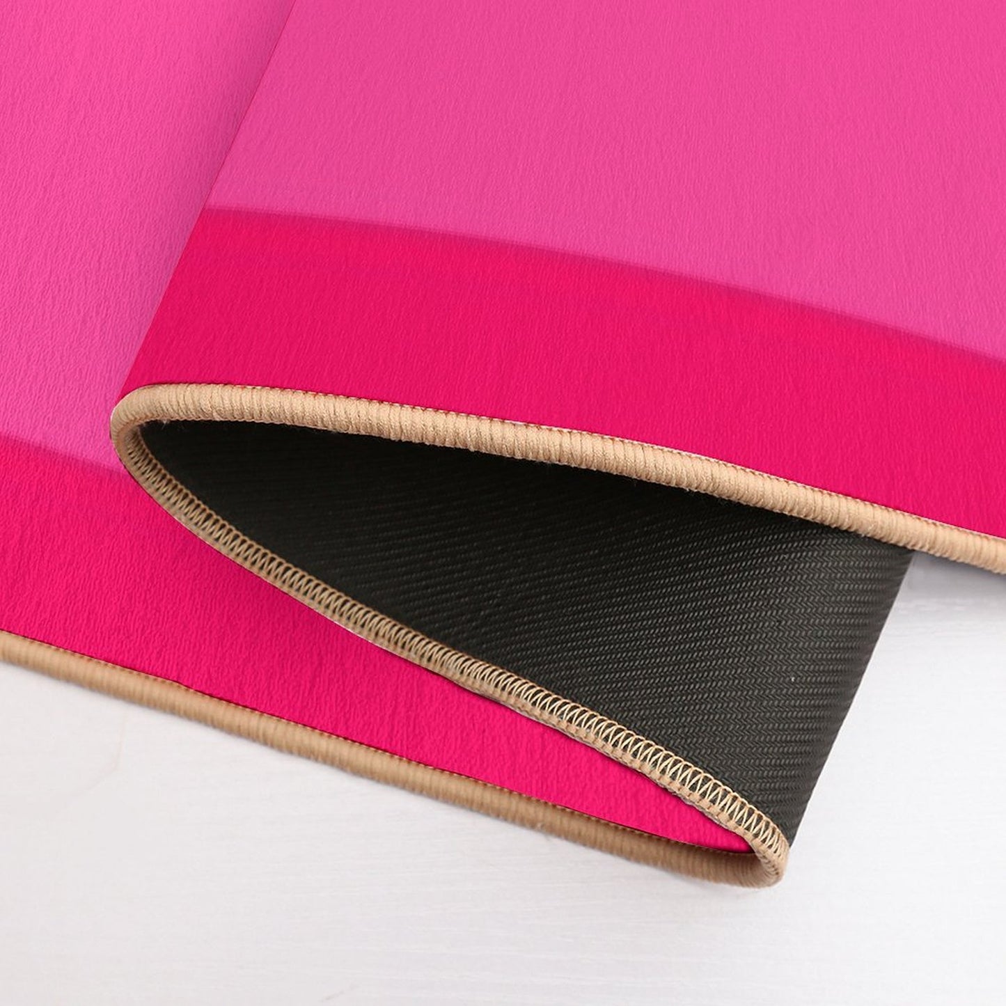 Bright Pink Minimalist Retro Colorful Stripes - Abstract Waves  Odorless Bath Mat