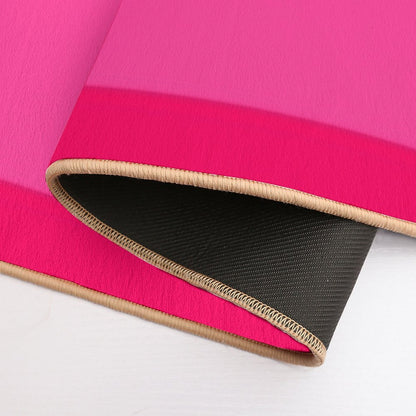 Bright Pink Minimalist Retro Colorful Stripes - Abstract Waves  Odorless Bath Mat
