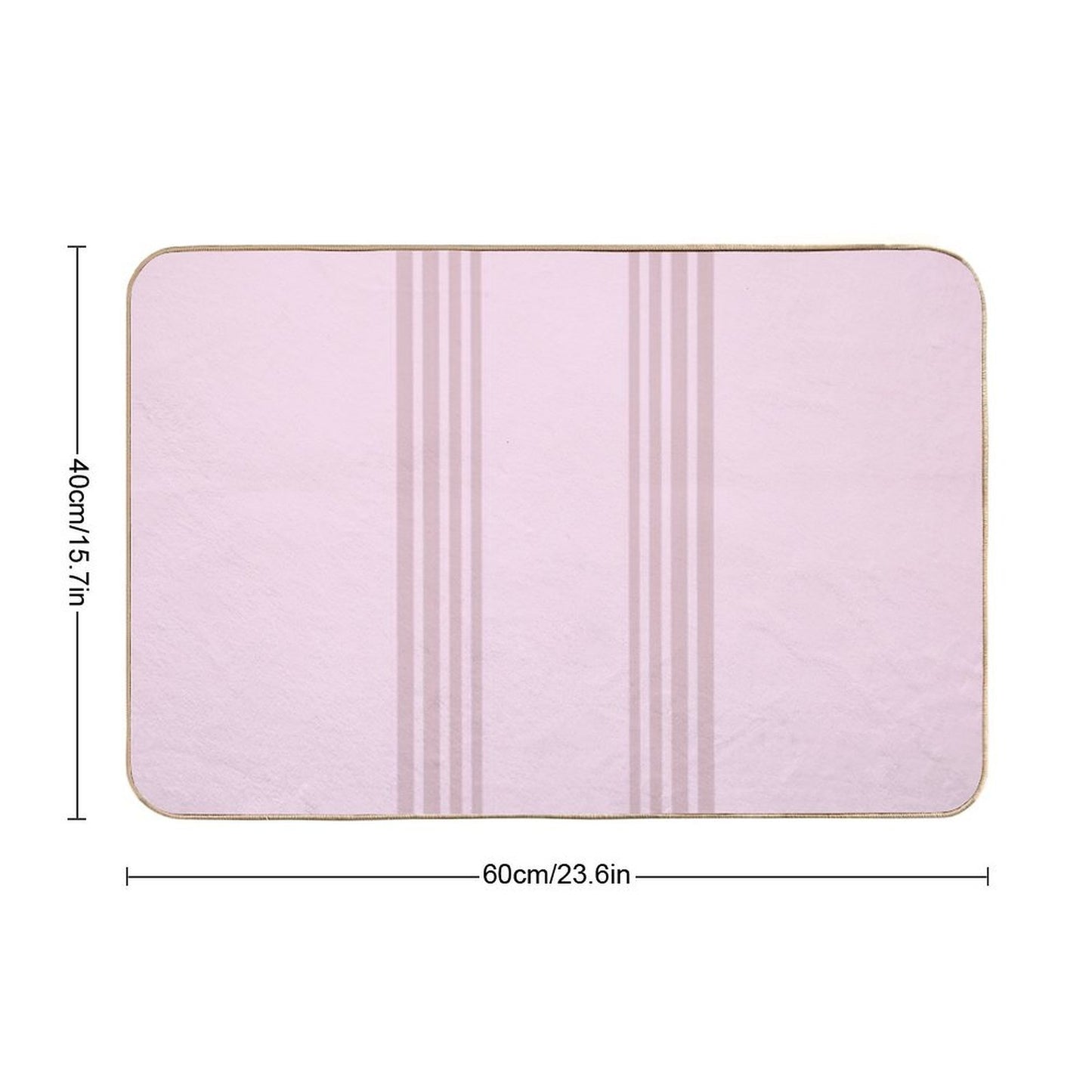 Shades of Pink with An Elegant Vertical Stripe Pattern  Versatile Bath Mat