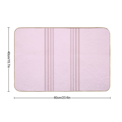 Shades of Pink with An Elegant Vertical Stripe Pattern  Versatile Bath Mat