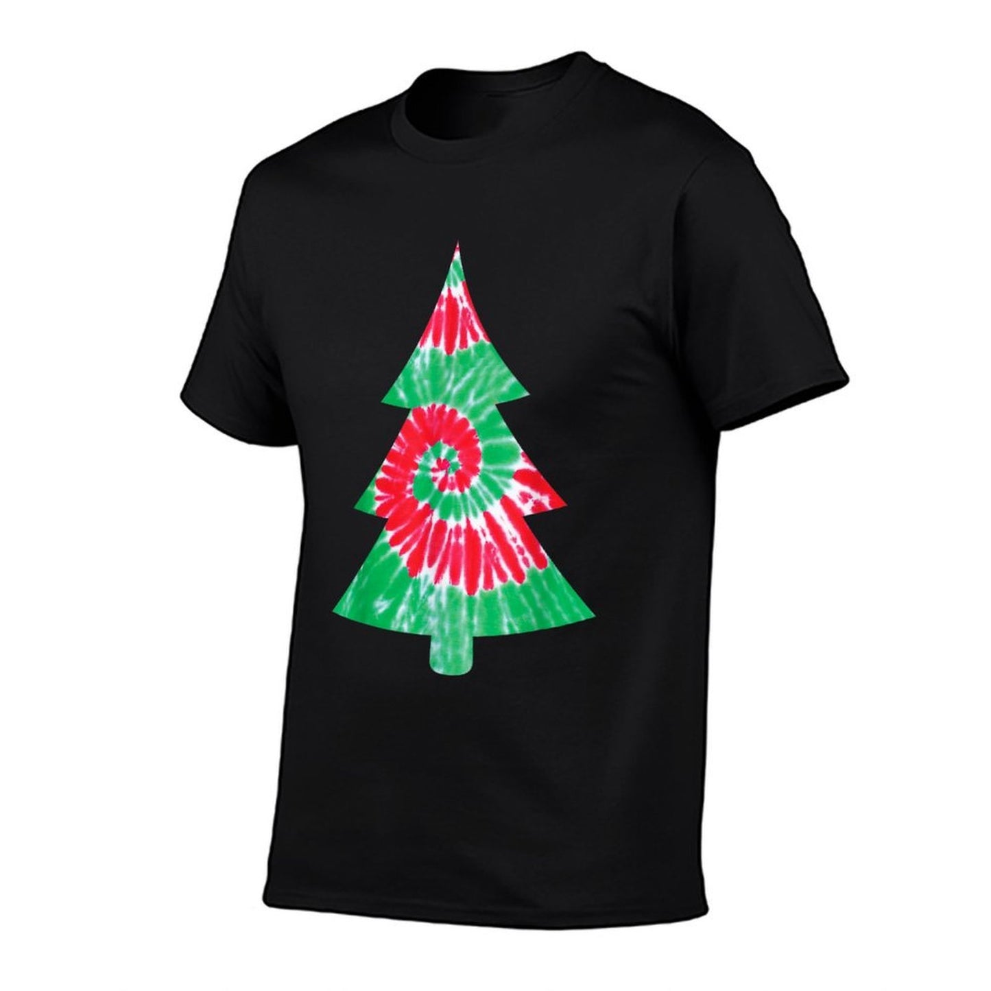 Groovy Christmas Tie Dye Tree T Tye Die Top  High-quality Stitching T-Shirt