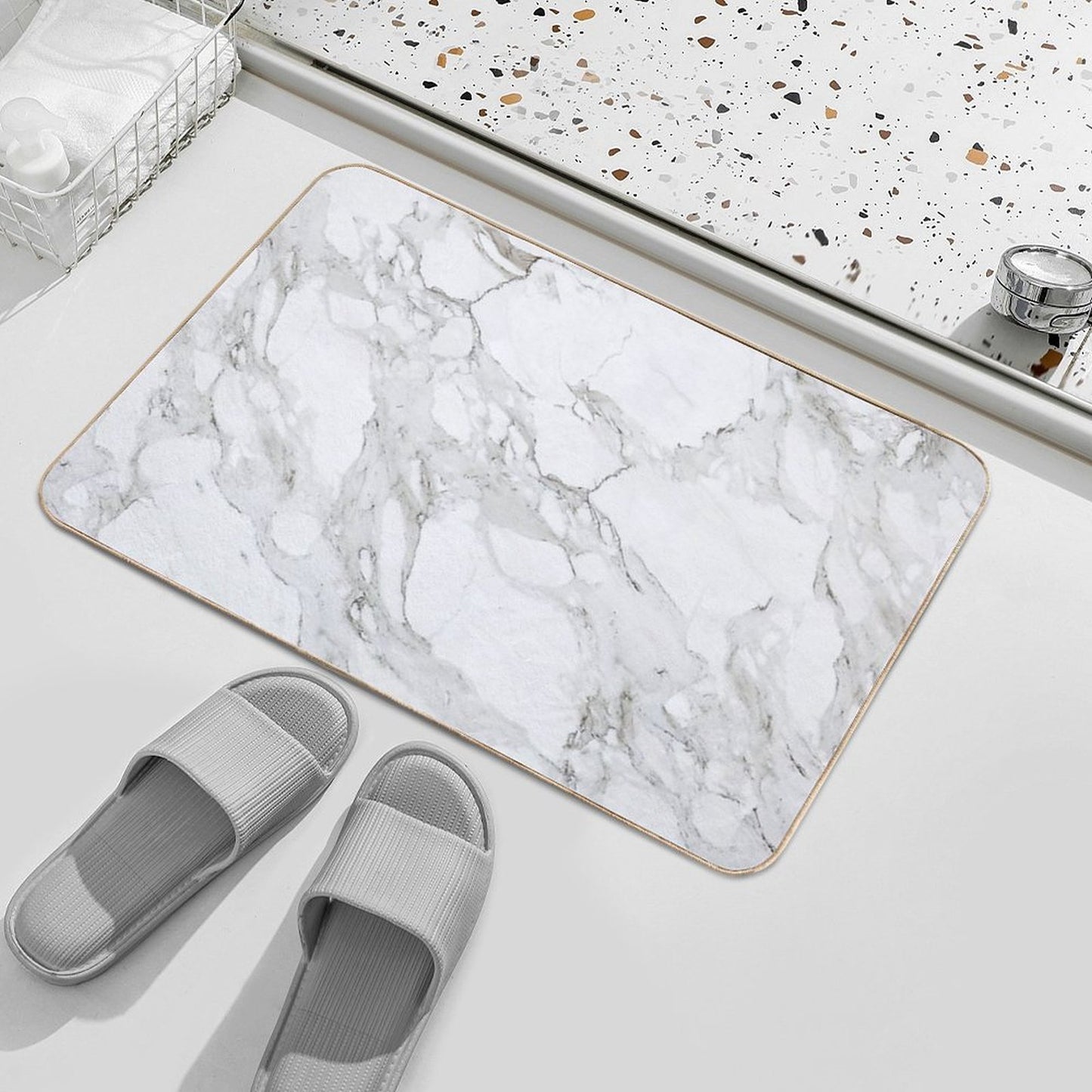 Pure Marble  Easy Maintenance Bath Mat