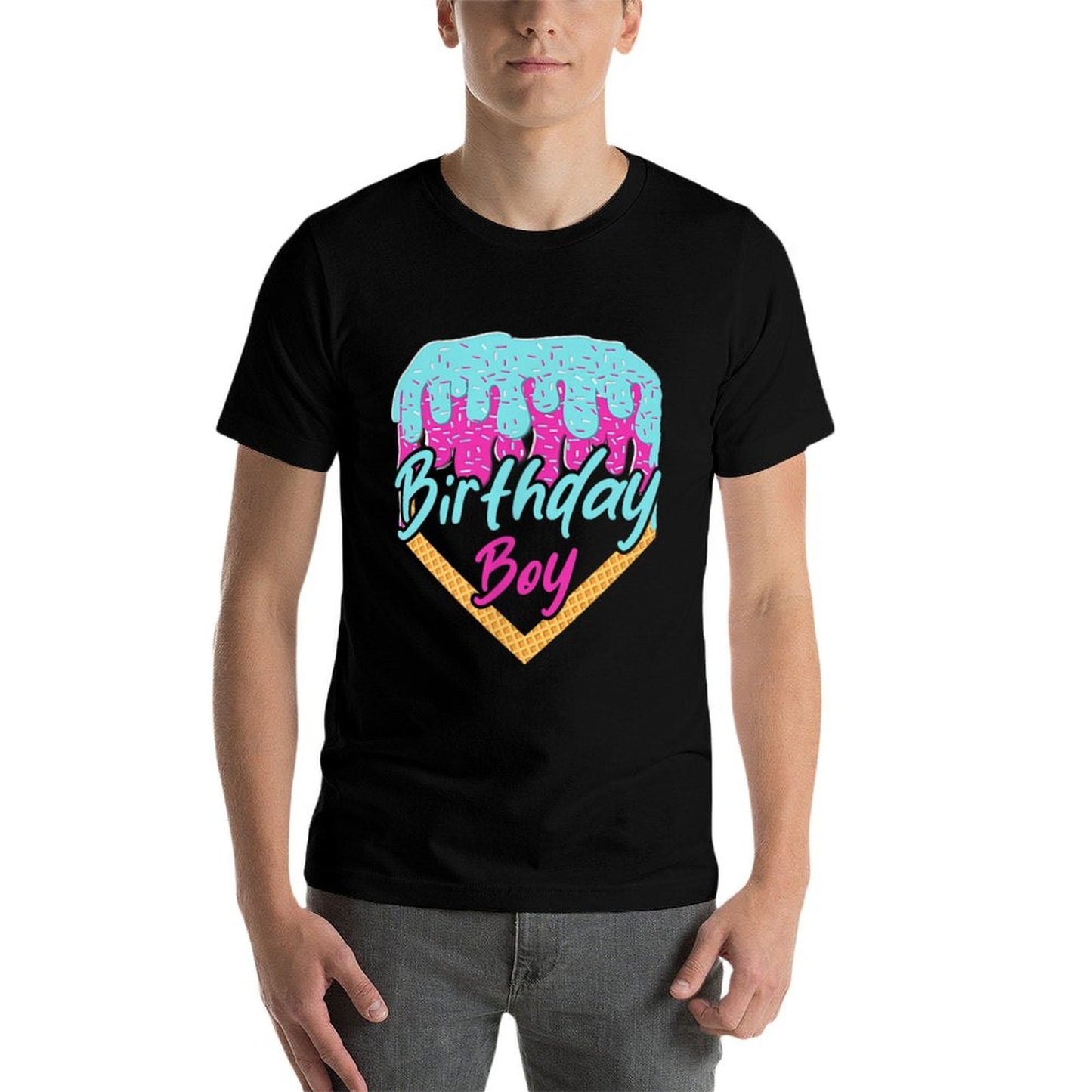 Baseball 10 Year Old Ice Cream Drip 10th Birthday Boy 10  Graphic-printed T-Shirt