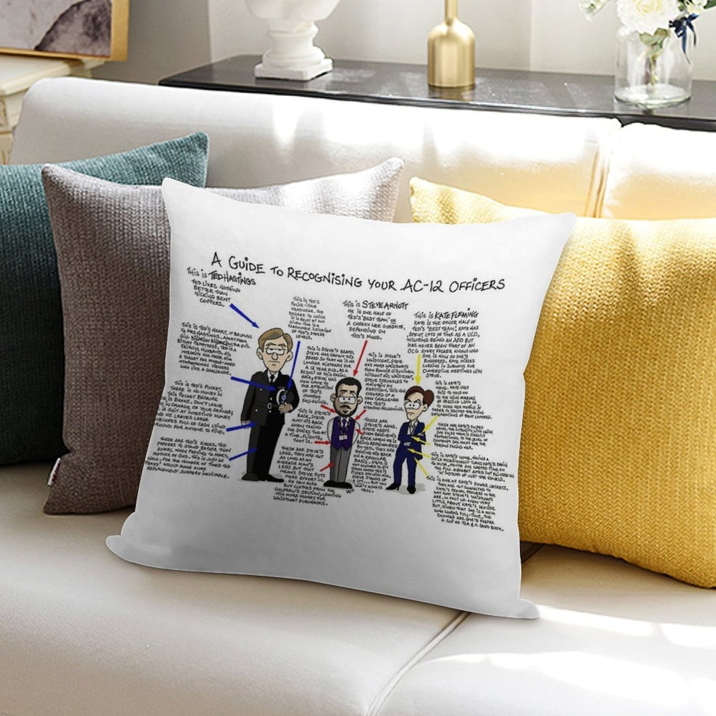 Line of Duty AC12 Guide Soft Shrink-Resistant Throw Pillow
