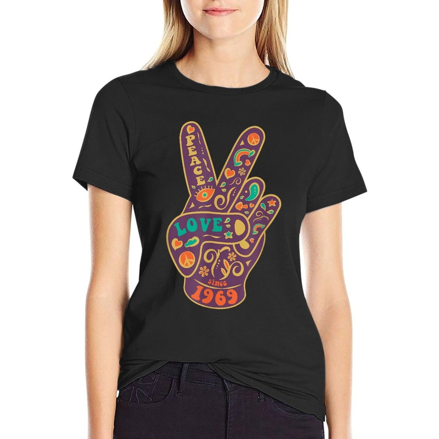Peace And Love Since 1969 - Hippie 50th Birthday 1969 Retro  Lightweight T-Shirt