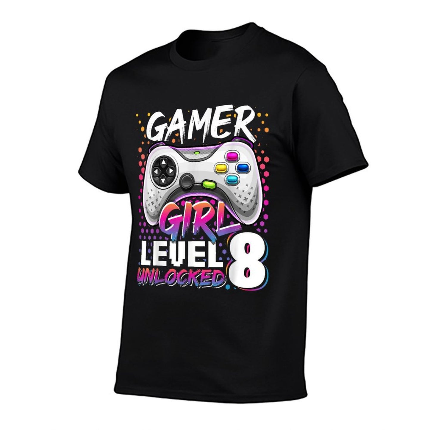 Gamer Girl Level 8 Unlocked Video Game 8th Birthday Gift  Vintage-inspired T-Shirt