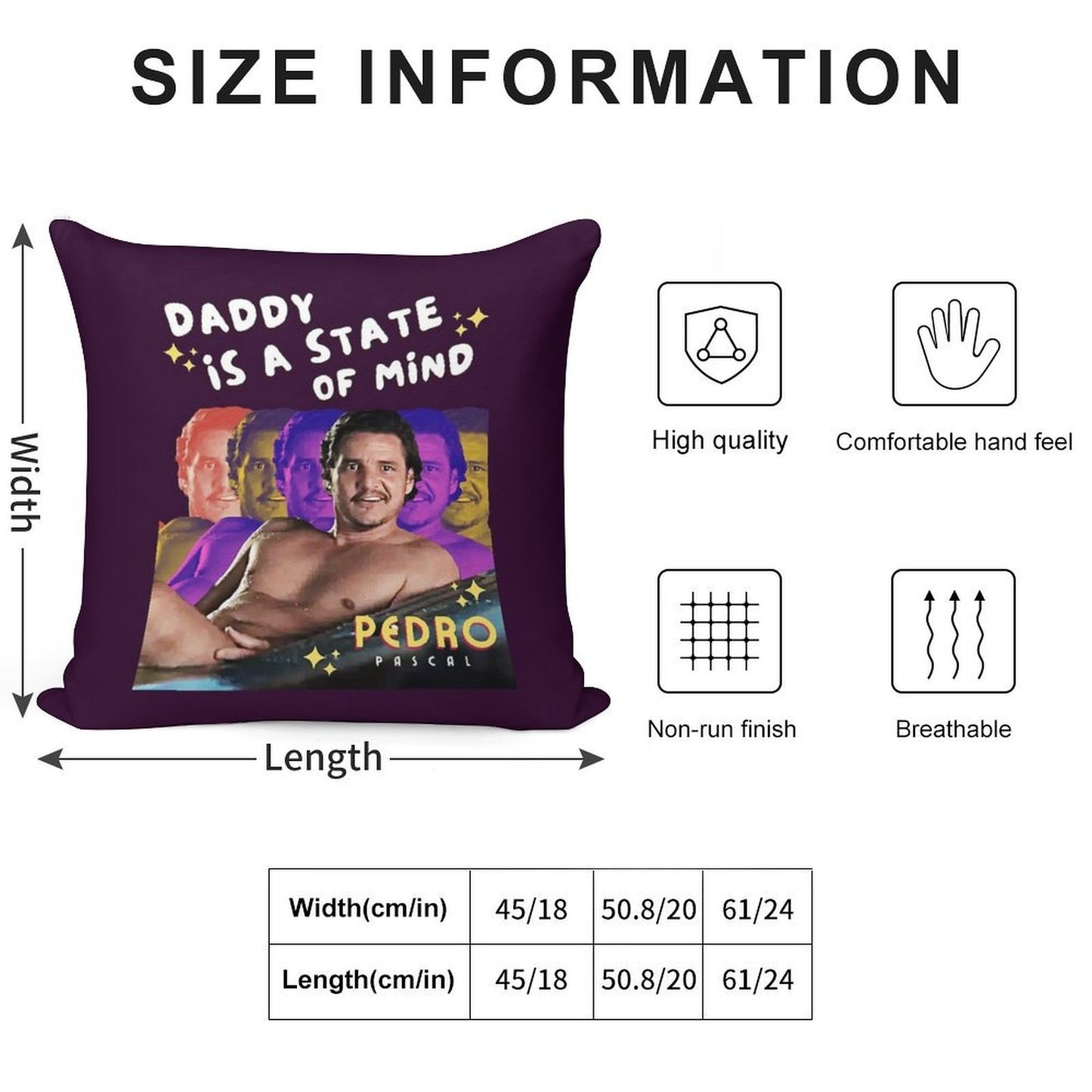 Daddy Is A State of Mind - Pedro Pascal Soft Luxury Feel Throw Pillow