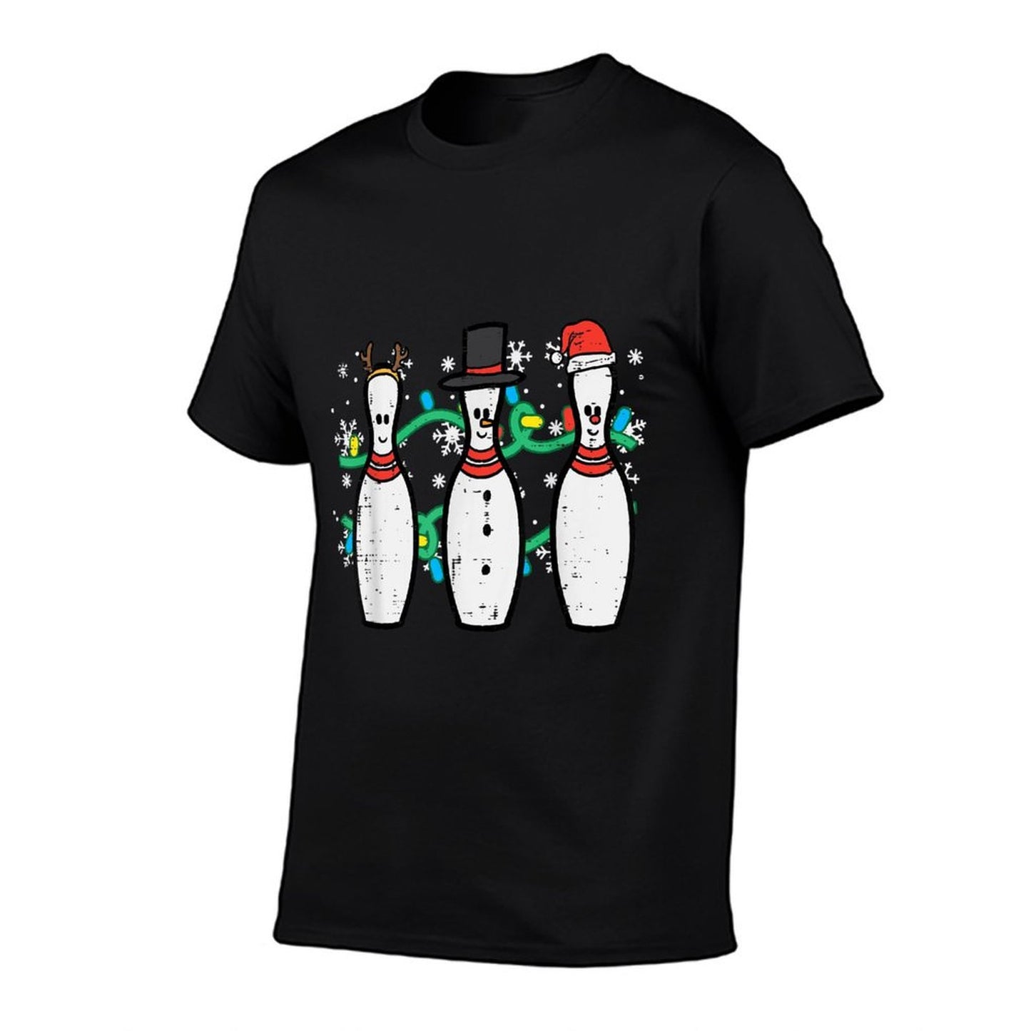 Christmas Bowling Funny Xmas Sports Bowler Men Women Kids  Relaxed-fit T-Shirt