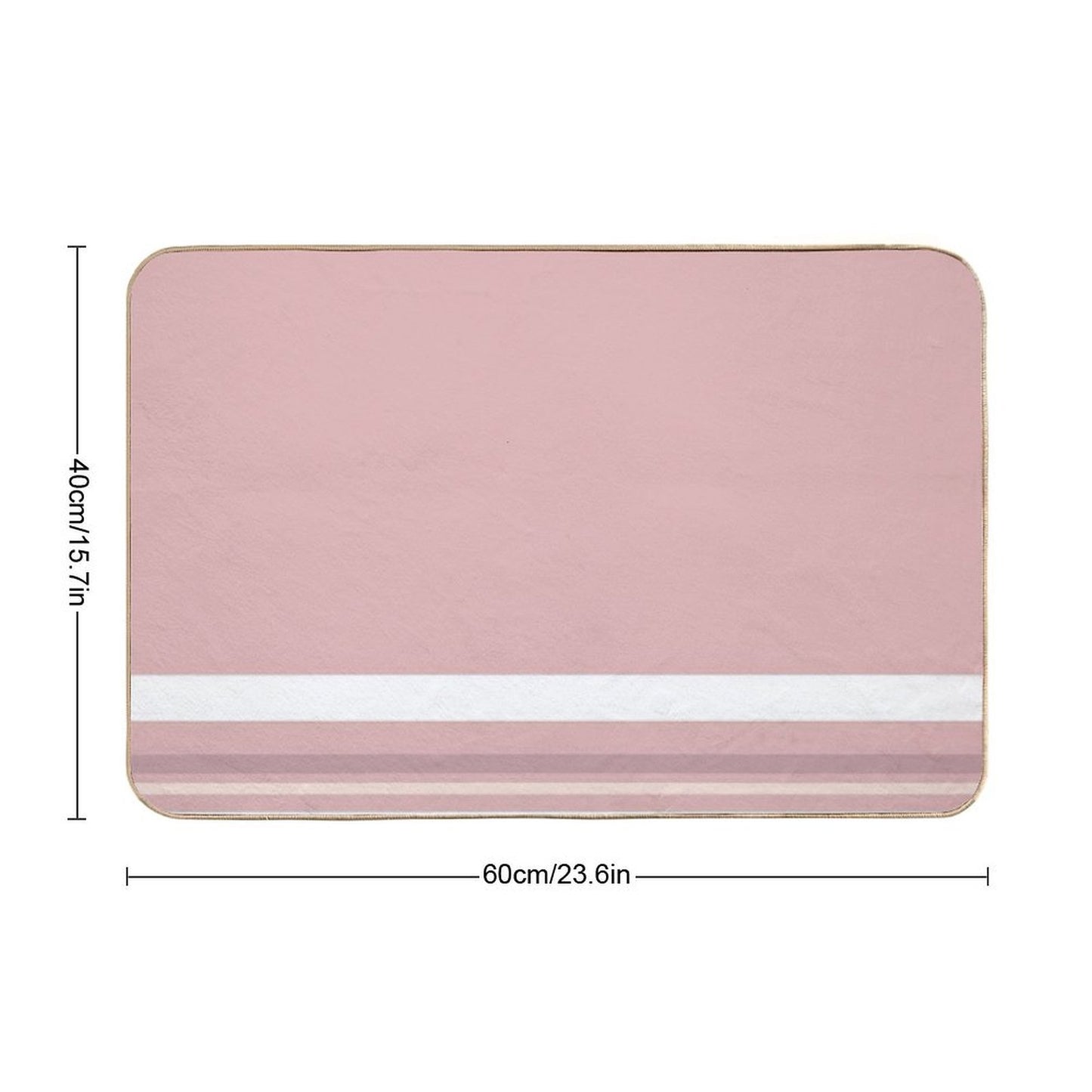 Line Art Neutral Pink  Versatile Bath Mat
