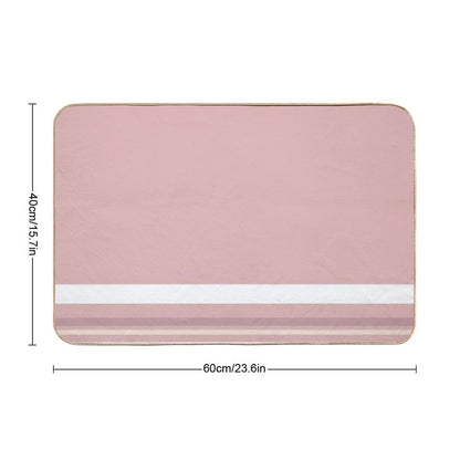 Line Art Neutral Pink  Versatile Bath Mat