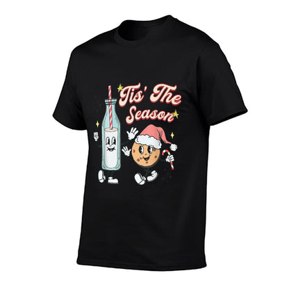 Tis The Season Retro Milk And Cookie Christmas  Breathable T-Shirt