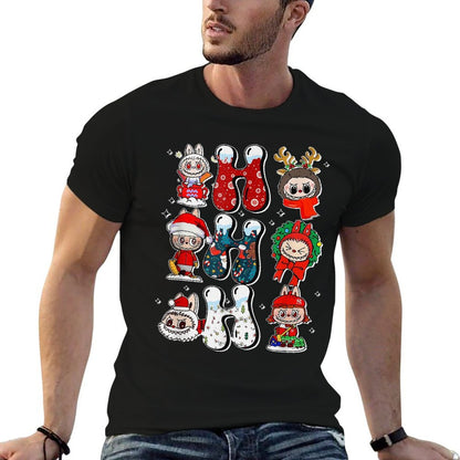 Xmas Santa Labubu Lover Cute Labubu Christmas  Eco-friendly Material T-Shirt