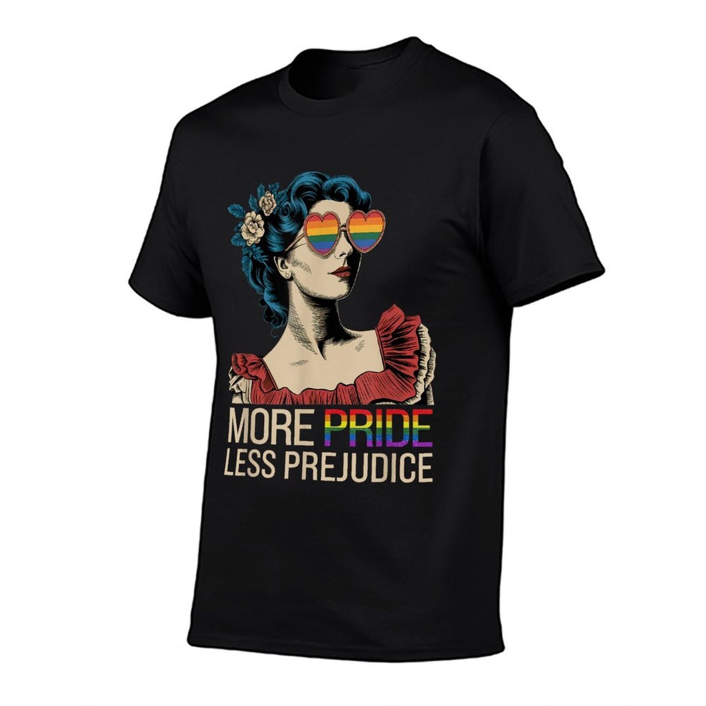 More Pride Less Prejudice Pride Month LGBTQ  Oversized Silhouette T-Shirt