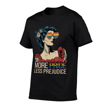 More Pride Less Prejudice Pride Month LGBTQ  Oversized Silhouette T-Shirt