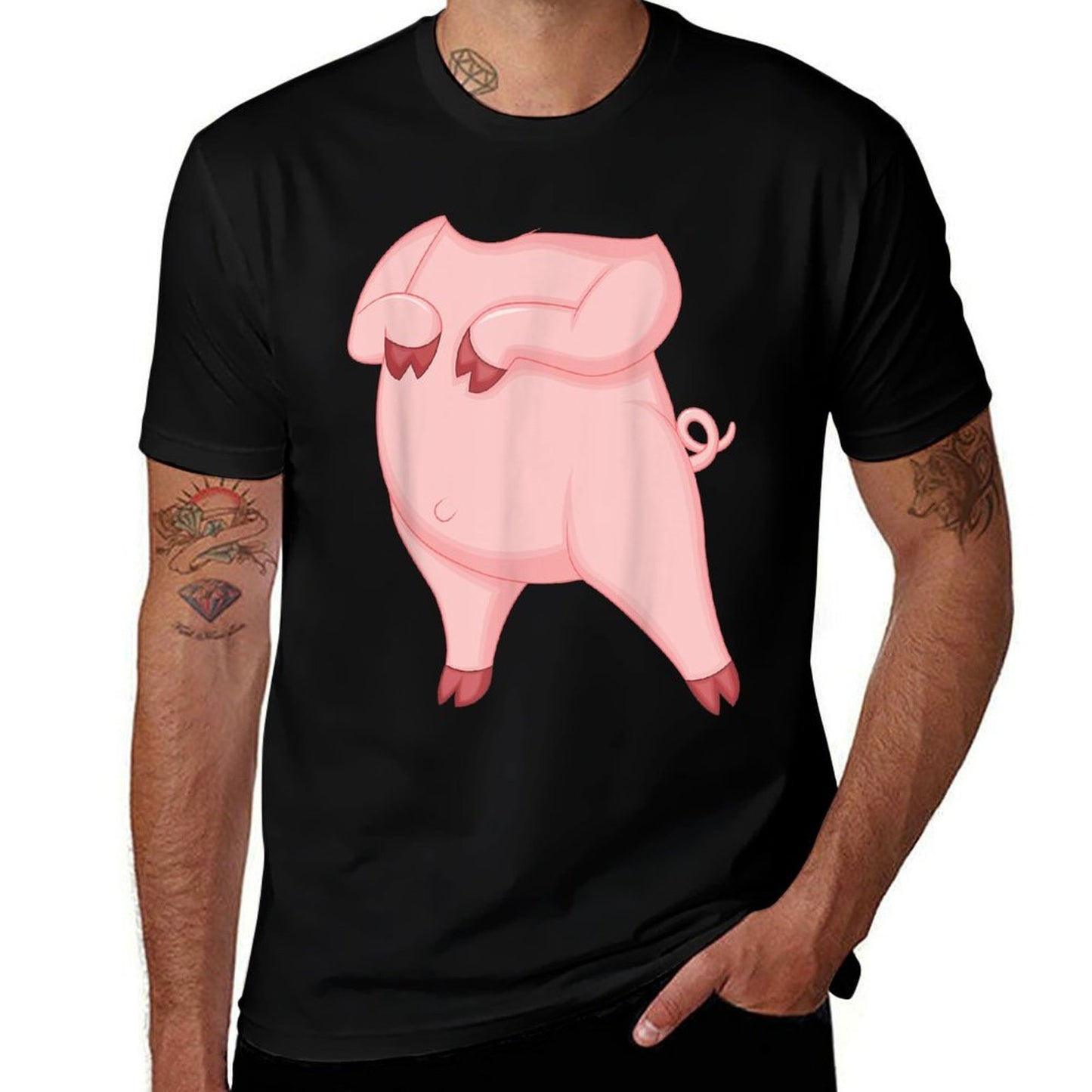 Pig Adult Kids Men Women Pig Costume  High-quality Stitching T-Shirt