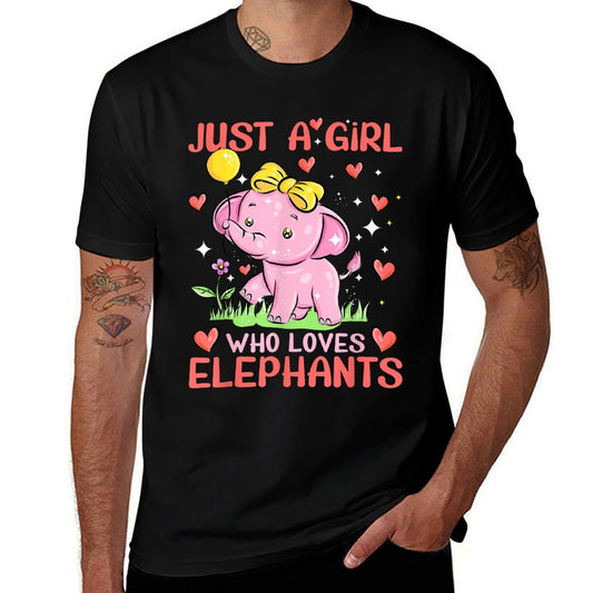 Just A Girl Who Loves Elephants Animal Elephant  Classic T-Shirt