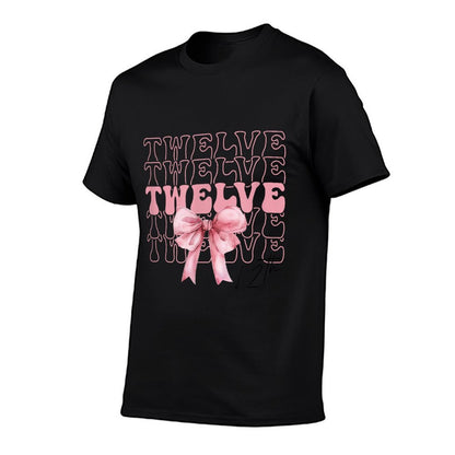 12 Official Pre-Teen 12th Birthday Girl Coquette 12 Year Old  Fade-proof Color T-Shirt