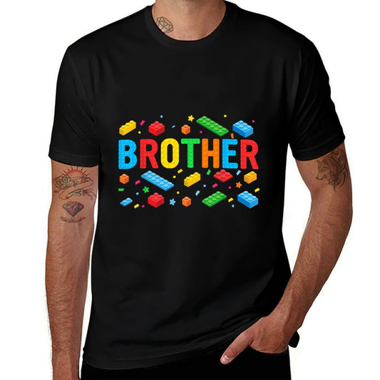 Brother Master Builder Building Bricks Blocks Family Big Bro  Eco-friendly Material T-Shirt