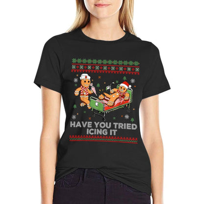 Have You Tried Icing It Christmas Nurse Gingerbread NICU  Breathable T-Shirt
