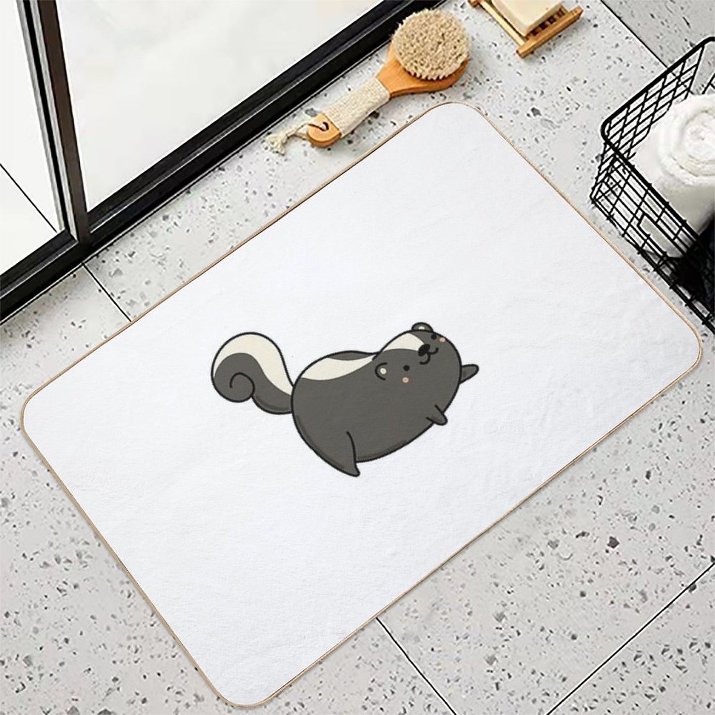 Kawaii Skunk  Odorless Bath Mat